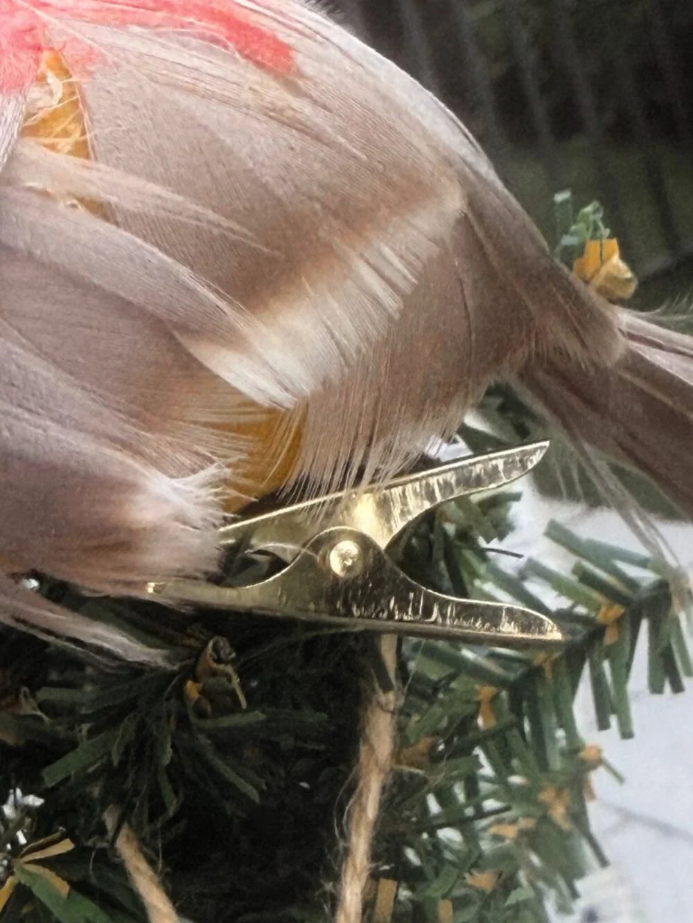 Vintage Lot of 9 Bird Themed Christmas Ornaments Woodland Rustic Tree Clip on